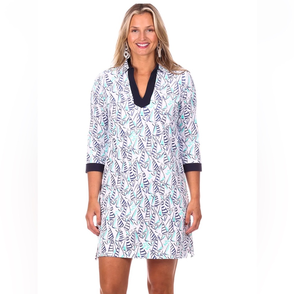 Duffield Lane Cecilia Sailboat Tunic/Shirt Dress NWOT Size XS